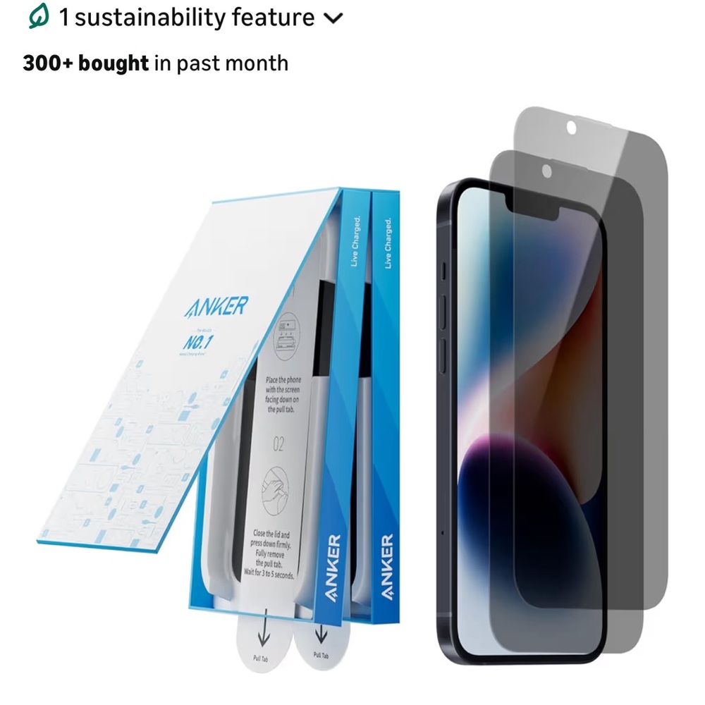 Anker Screen Protector for Cell Phones - Black and Blue